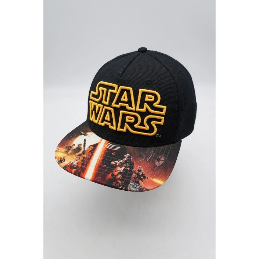 Star Wars Snapback Hat‎ Baseball Cap Black Spell Out The Force Awakens